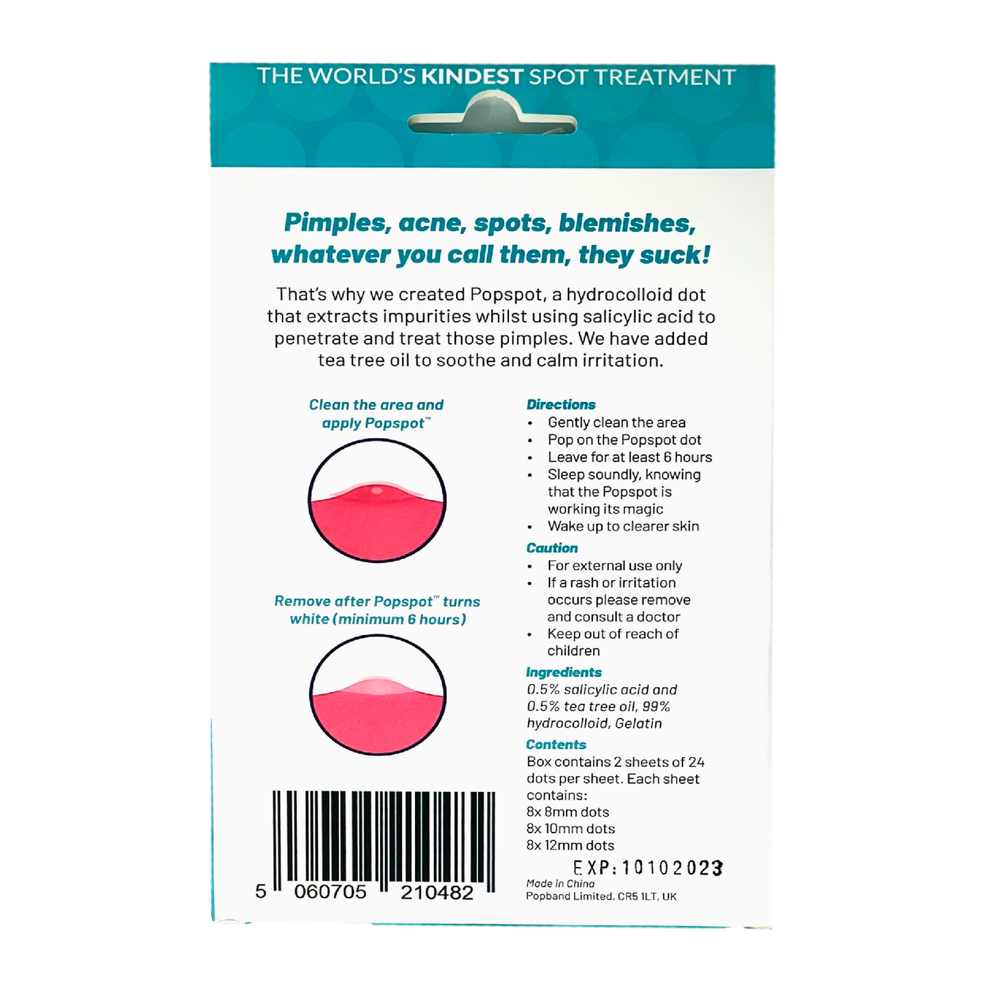 Popspot spot treatment acne and pimple remover dot (48 Pack)