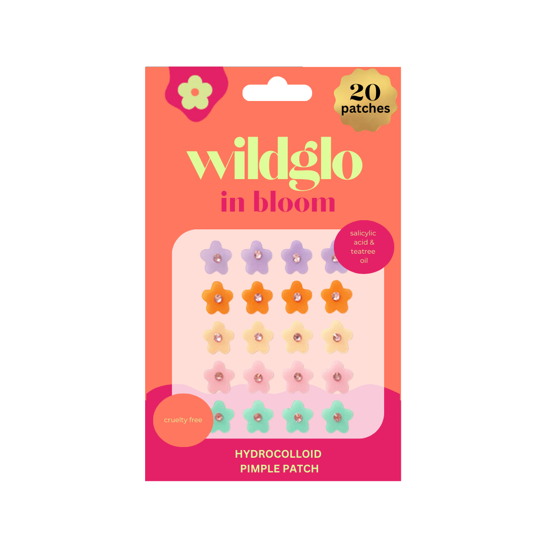 Wildglo In Bloom Hydrocolloid Pimple Patches with Salicylic Acid & Tea Tree Oil  20pc