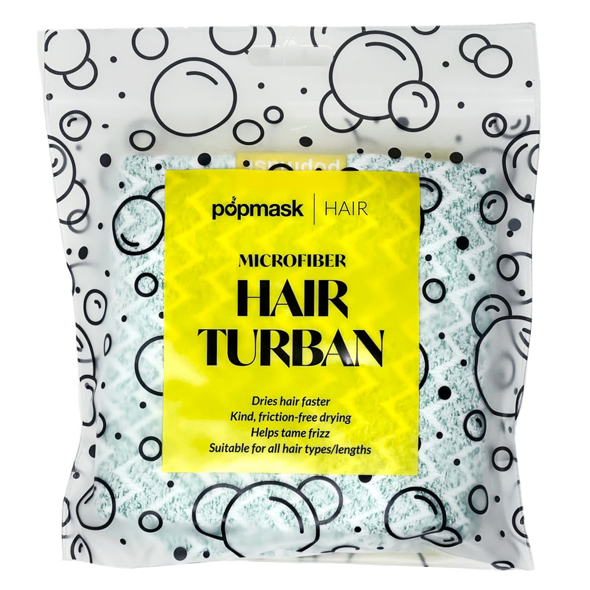 Green Fast-Drying Microfibre Hair Towel