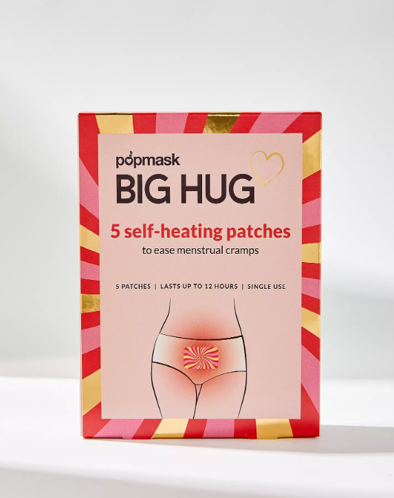 Big Hug Self Heating Natural Menstrual Cramp Relief Patches - 5 Pack - 12-Hour Relief – Fast-Acting, Portable Heating Pads for PMS Symptoms