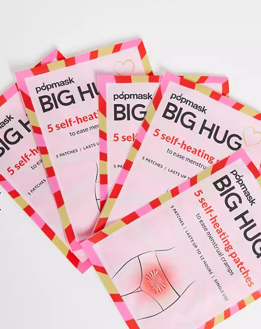 Big Hug Self Heating Natural Menstrual Cramp Relief Patches - 5 Pack - 12-Hour Relief – Fast-Acting, Portable Heating Pads for PMS Symptoms