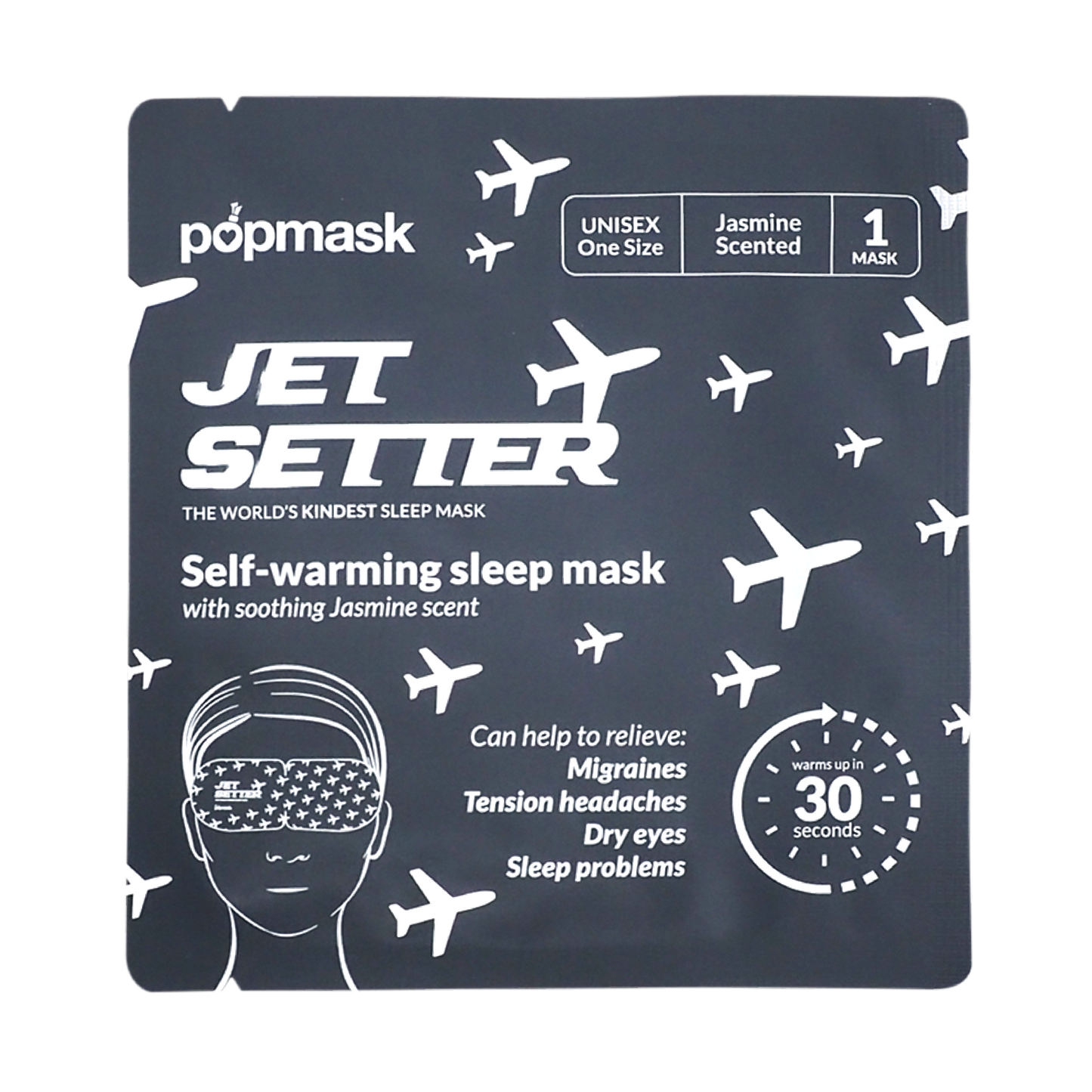 Jet Setter Jasmine Scented Self-warming Sleep Masks