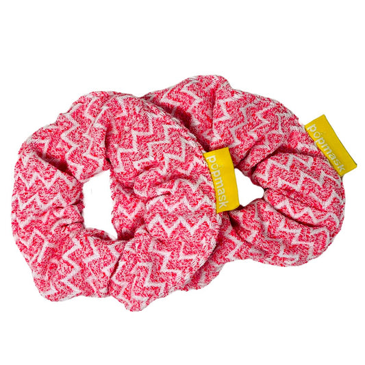 Fast Hair Drying Microfiber Scrunchies Pink (2 Pack)