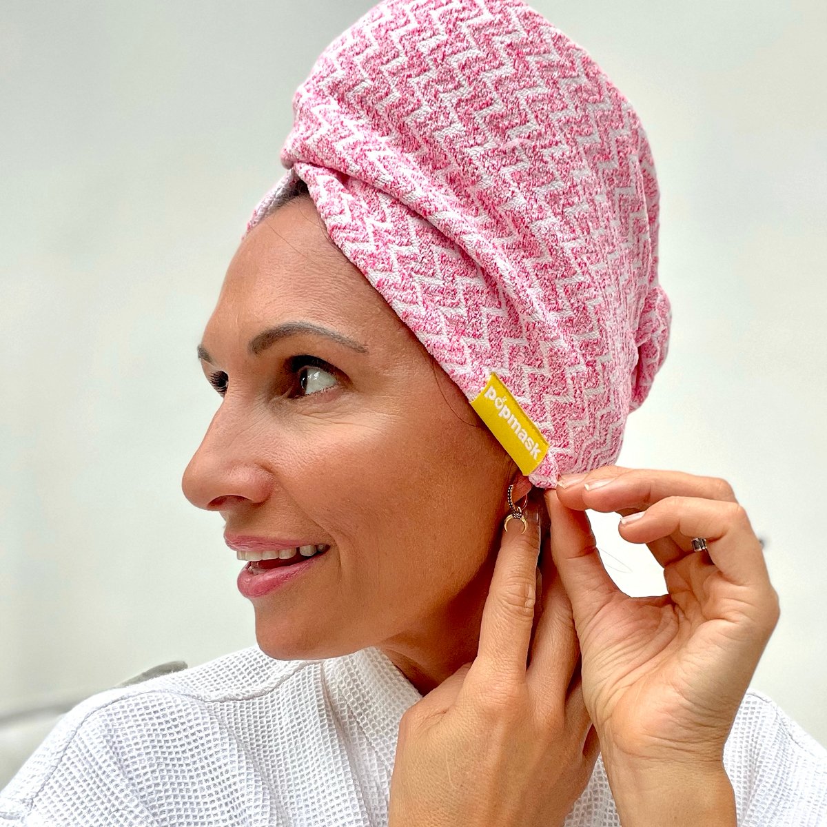 Fast Hair Drying Microfiber Hair Turban Pink (Single)